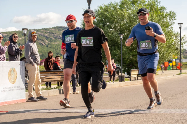 Trail runner in mountains